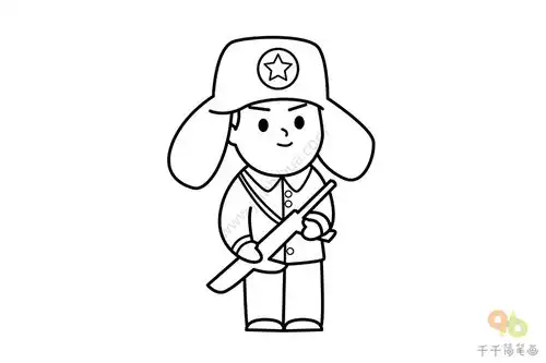 雷锋简笔画步骤图解雷锋简笔画