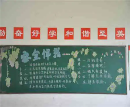 安全月黑板报安全生产月