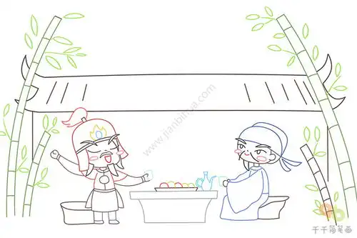 凉州词古诗配画简笔画