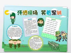 暑假军训生活手抄报军训小报开学小报模板图片素材psd下载12.76mb其他大全其他