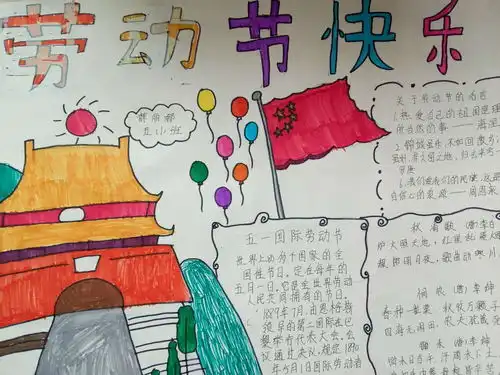 商丘市锦绣路小学举办庆五一手抄报展评活动