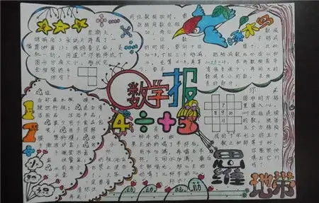 小学生数学手抄报斯隆先生的四片果树林