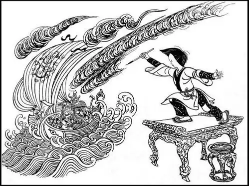 中国当代书籍插图艺术欣赏之一神笔马良张光宇插图