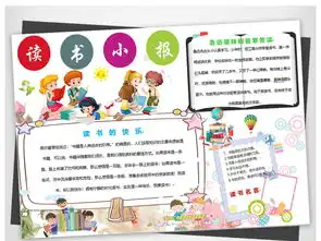 卡通可爱小学生读书小报手抄报word模板图片素材worddoc下载3.43mb其他大全读书手抄报