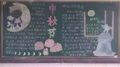 小学作文素材中秋节手抄报图片素材模板文字