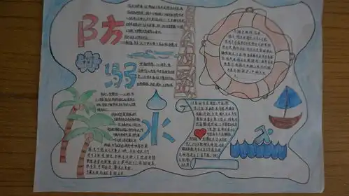 防疫不忘防溺水助力创城我先行桂林市穿山小学小学开展防溺水主题手抄报活动