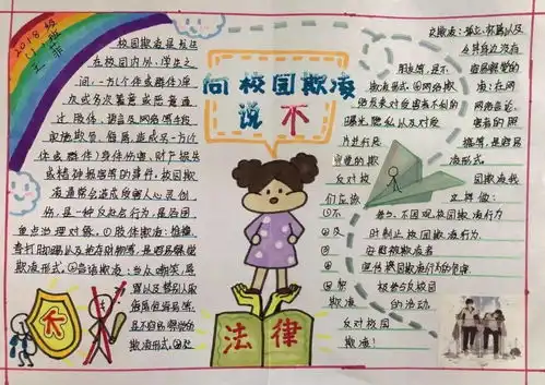 手抄报丨反校园暴力防校园欺凌银鹰文昌中学2018级1班向校园欺凌说不主题手抄报精选