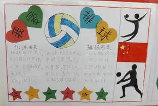 我爱排球手抄报图片大全