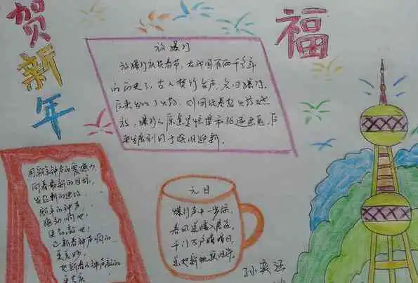 春节手抄报孔府年节
