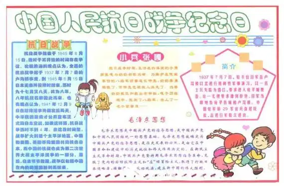 2020抗战胜利75周年手抄报大全反法西斯抗战胜利75周年手抄报