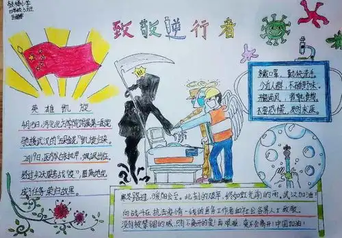 宣化区小学生致敬逆行者主题手抄报大赛开始投票啦第六组