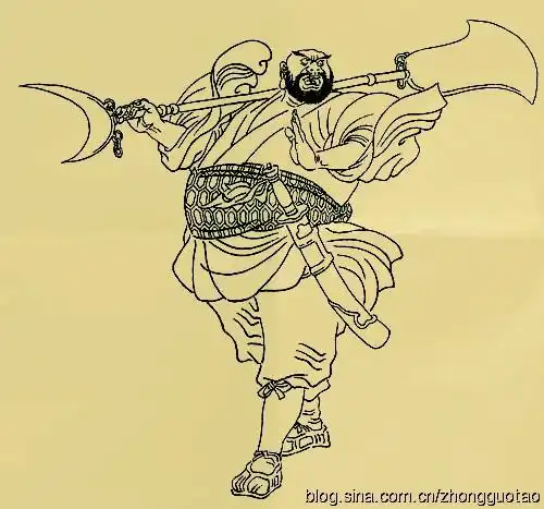 一组人物白描水浒