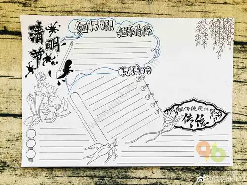 原创清明节手抄报黑板报