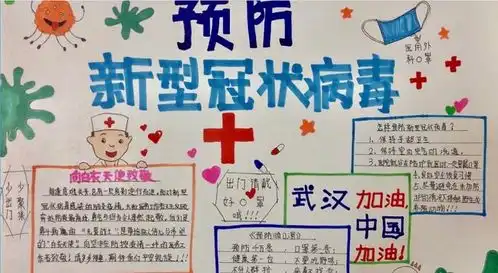 2020年小学生众志成城抗击疫情手抄报2张