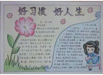 北京小学关于要养成好的习惯手抄报