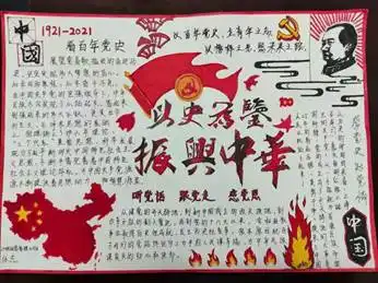 百年恰似风华正茂,怀千秋伟业再创辉煌旅游管理学院举办手抄报大赛