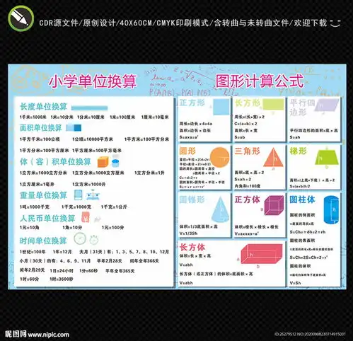 小学单位换算设计图学习用品