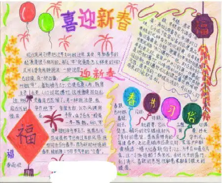 春节手抄报新年春节大不同