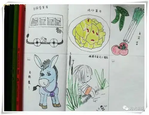 漫画手帐用火柴人画一幅简笔画