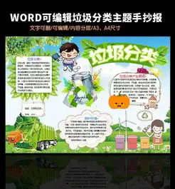 卡通清新垃圾分类word小报