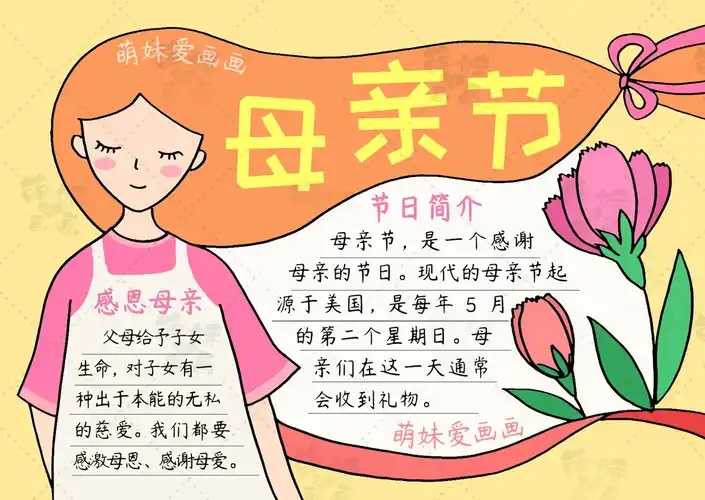 含文字内容的2023母亲节手抄报及主题画合集,简单又漂亮