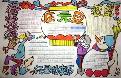 马上元旦这份史上最全手抄报作业模板和资料,你一定用得上