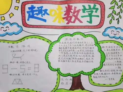 我读书我快乐读书小报和学数学用数学手抄报评比活动