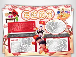 年味食足小报春节新年美食习俗文化手抄小报素材图片模板psd设计图下载元旦手抄报大全编号17513192