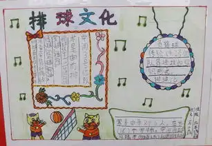 小学二年级排球文化手抄报