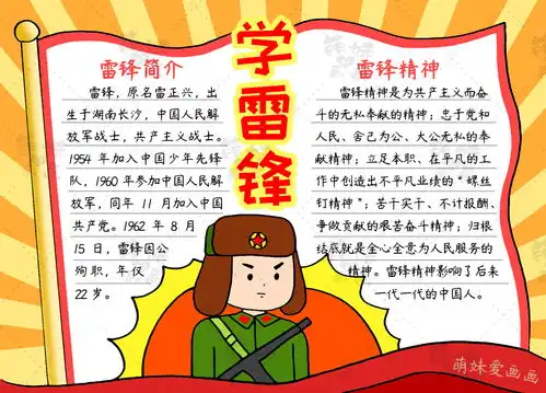 简单又漂亮的学雷锋手抄报模板,含内容文字,家长可收藏备用