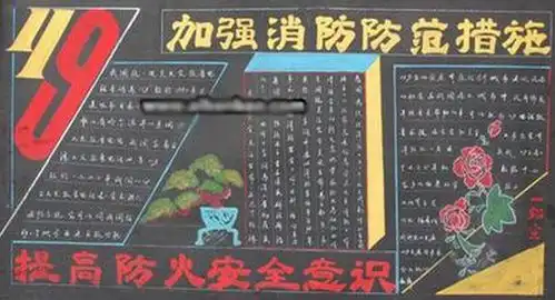 消防安全黑板报消防器材的种类和使用方法