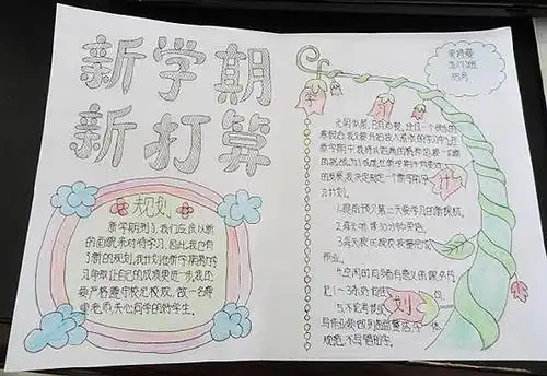 新学期,新气象手抄报,开学主题手抄报大全,创意满满