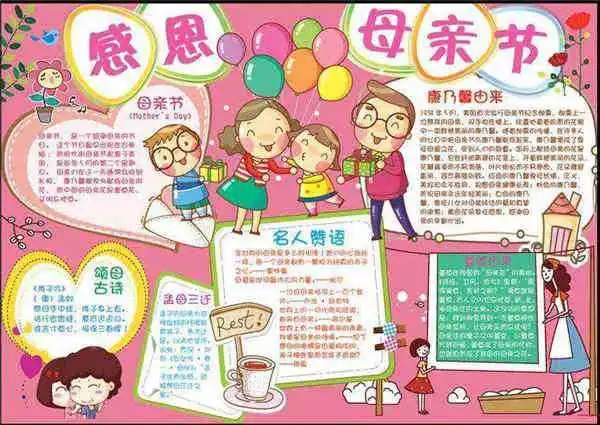 2020年二年级母亲节手抄报3张