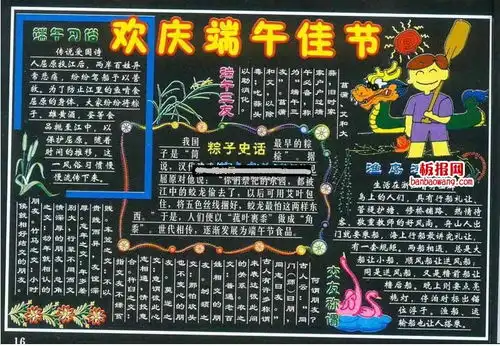 我们的传统节日端午节黑板报
