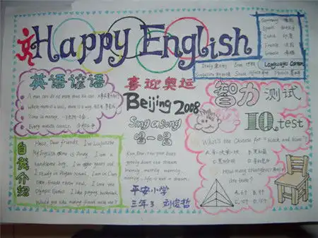 学习英语手抄报