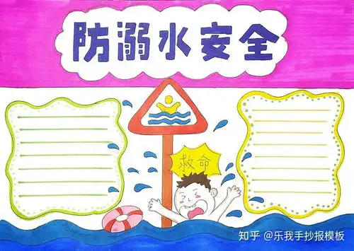 珍爱生命预防溺水手抄报模板