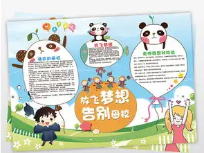 ps电子小报放飞梦想告别母校毕业小报图片模板psd设计图下载传统国学手抄报大全编号18328008