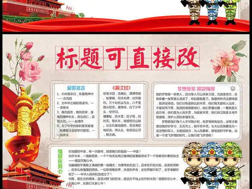 立志报国小报热爱祖国手抄报电子word图片素材建军节手抄报大全worddoc模板下载140.05mb节日手抄报