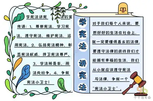 学宪法讲宪法手抄报