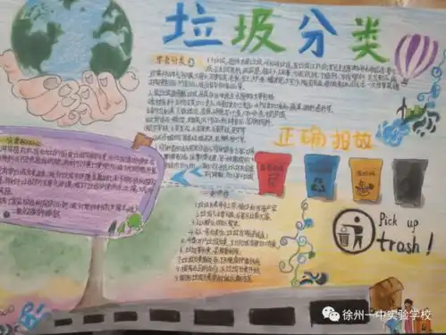 徐州一中实验学校开展垃圾分类你我先行主题手抄报活动