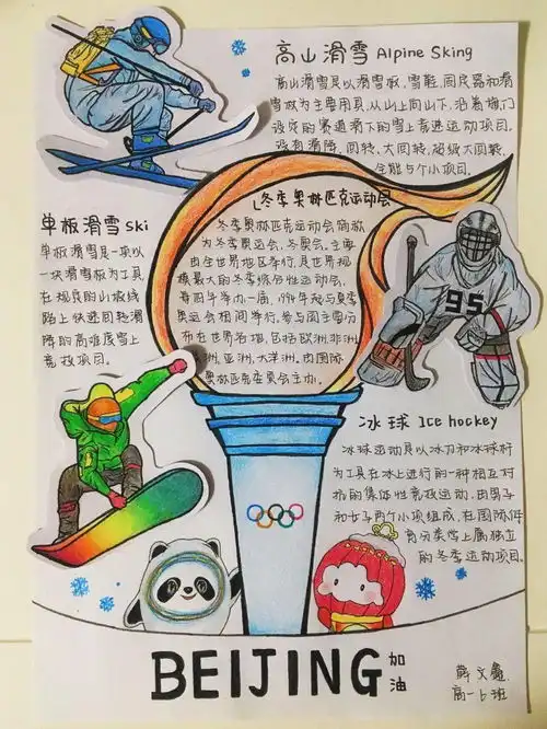 冰雪之约济中学子巧笔绘冬奥,一起向未来