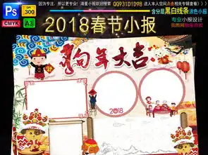 2018春节小报狗年新年快乐寒假手抄小报素材