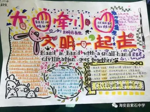 小手拉大手,文明一起走手抄报比赛结果出炉了