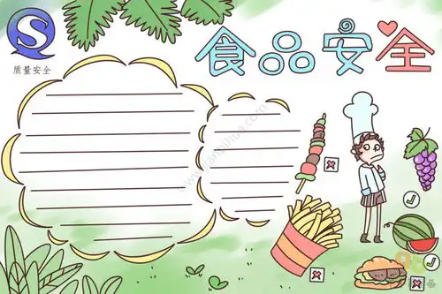小学生食品安全手抄报模板