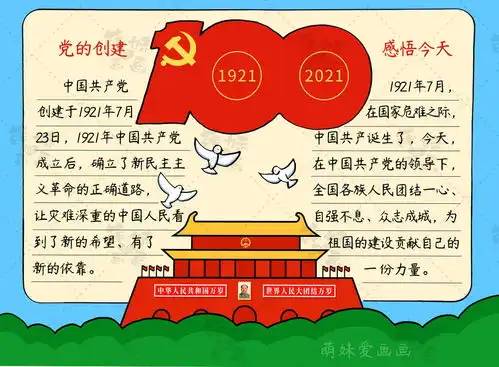 简单的庆祝建党100周年手抄报,含内容文字,建党手抄报模板大全