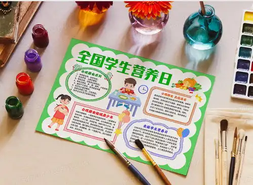 电子手抄报健康饮食小报word模板下载熊猫办公