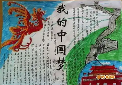 求图片初中生中国梦手抄报