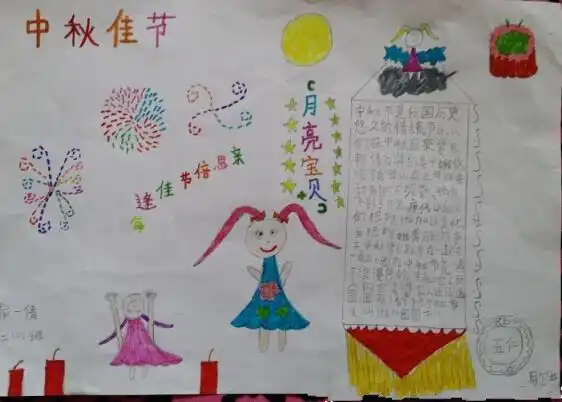 中秋佳节手抄报图片和内容