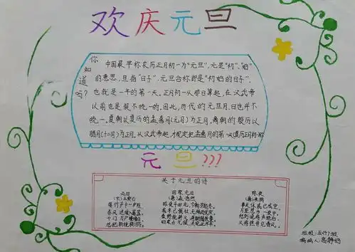 迎新年手抄报新年手抄报图片素材