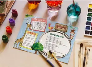 卡通动物世界手抄报小报word模板下载熊猫办公